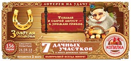 Проверить билет Золотая подкова 156 тираж (Нажмите, чтобы увеличить) Проверить билет Золотая подкова 156 тираж